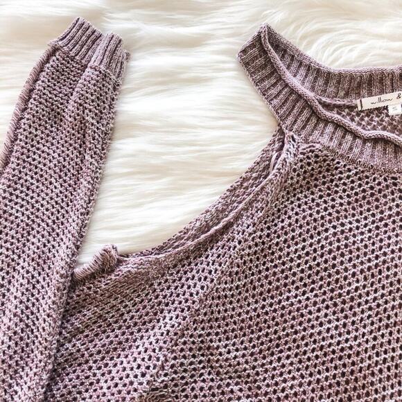 Willow & Clay Cold-Shoulder Mesh Knit Pullover Size S - Picture 7 of 8